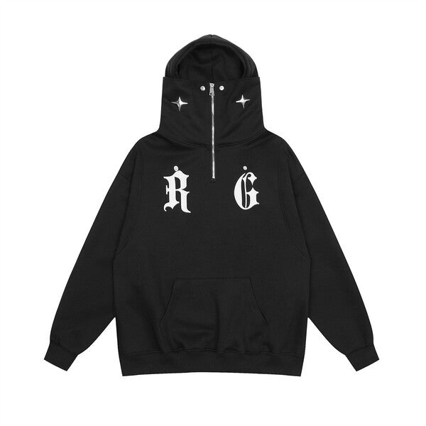 Gababa Unisex Oversized RG Lettering Hoodie G77830 (Plus Size M~XL)
