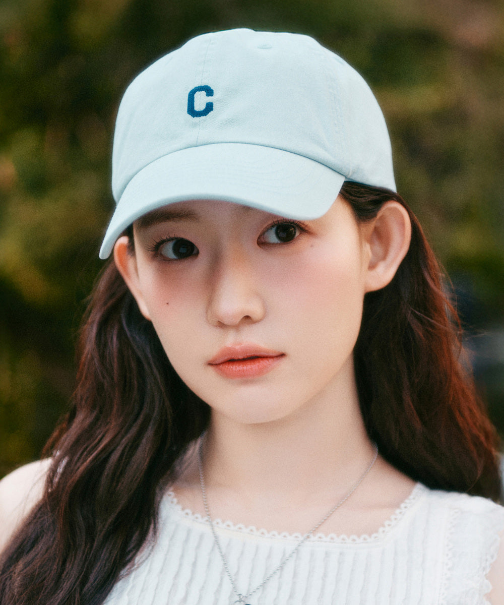 Covernat [Worn by Yun-ji Choi] Small C Logo Flat Embroidery Standard Fit Ball Cap Sky Blue