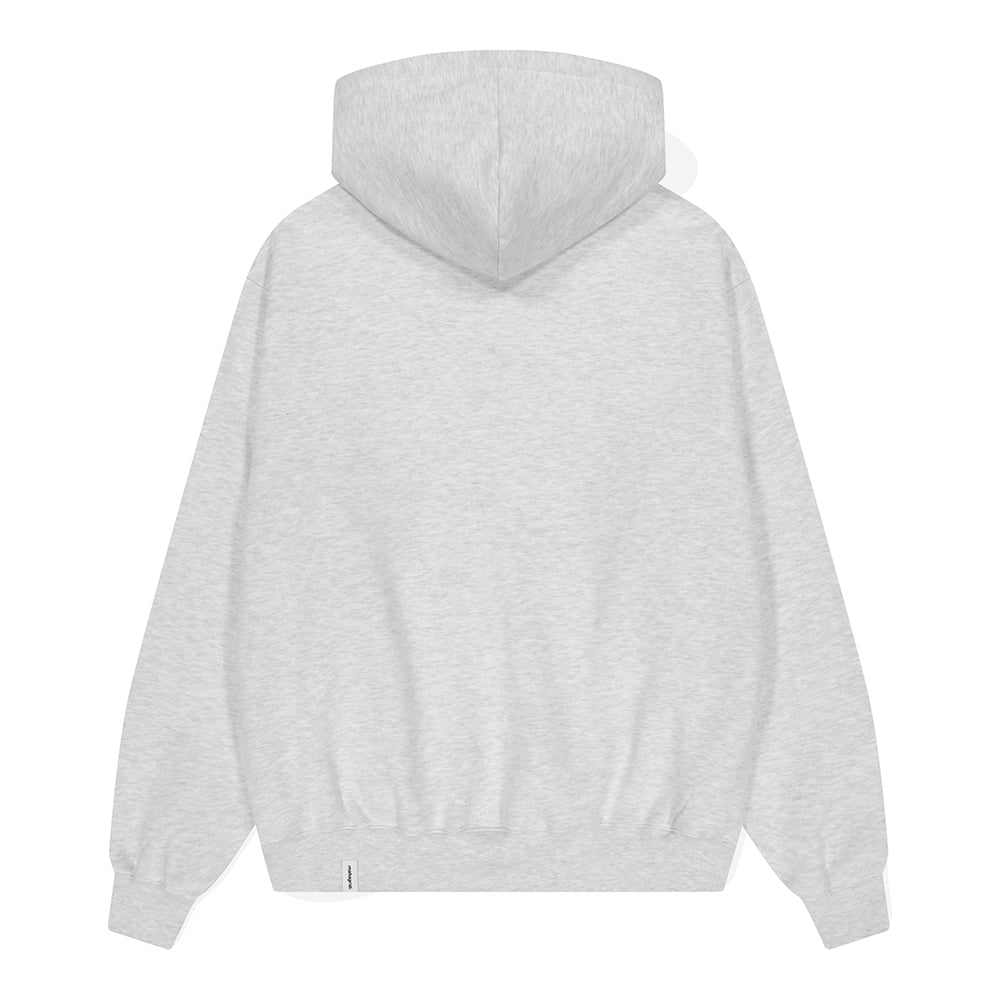 MAHAGRID HALFTON HOODIE [LIGHT GREY]