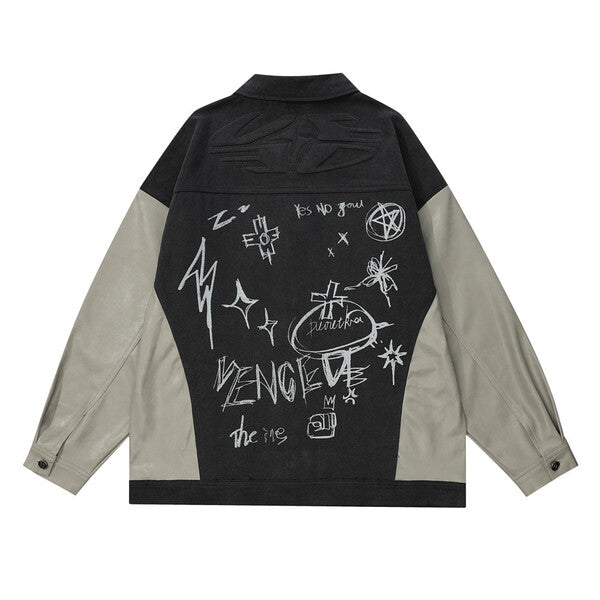 Gababa Unisex Denim Jacket with Sleeve Detail G77770