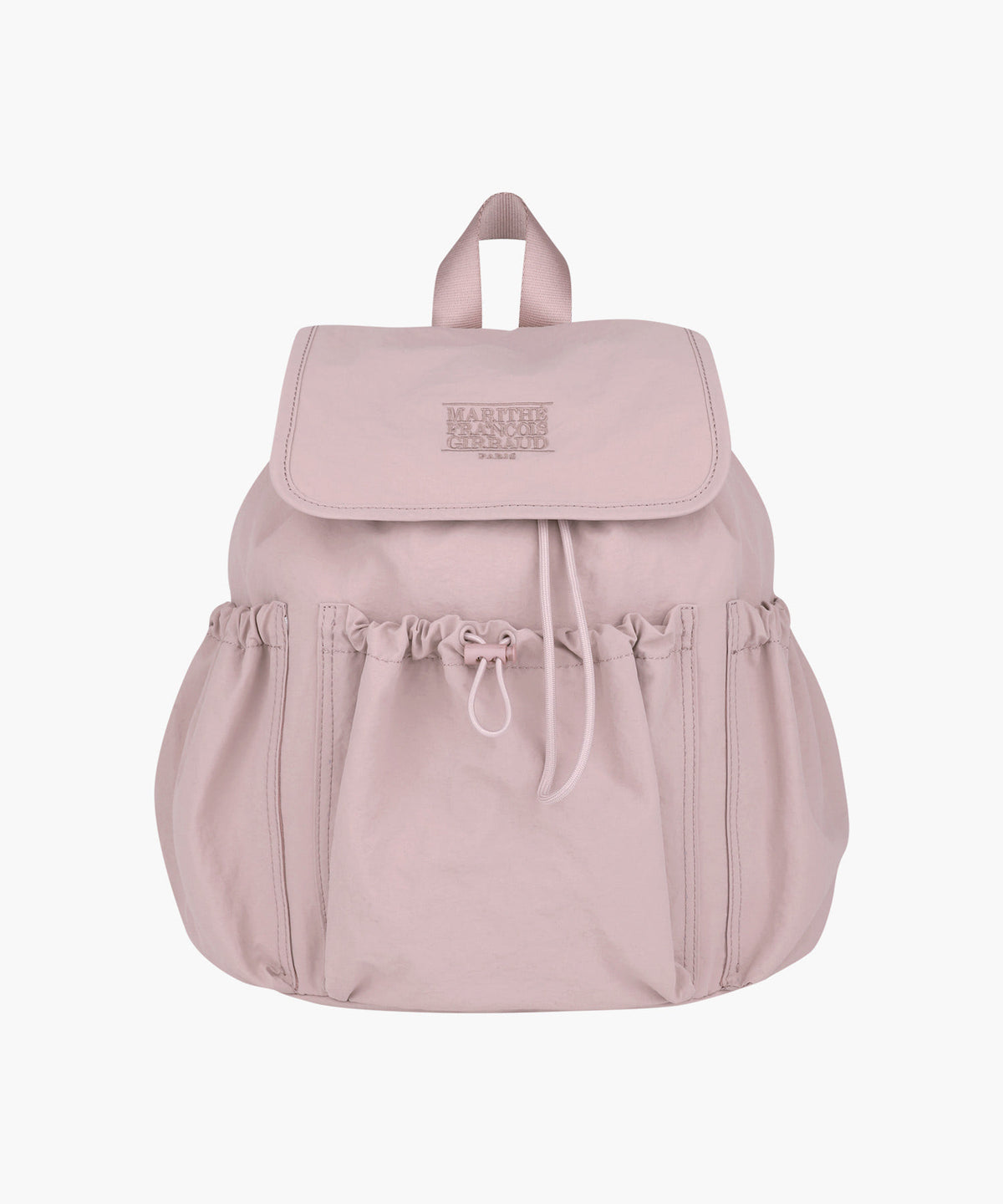 MARITHE CLASS LOGO STOPPER POCKET BACKPACK gray pink