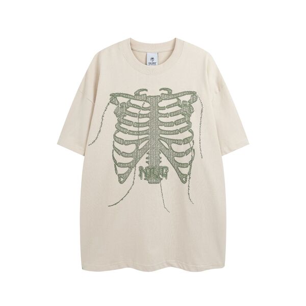 Gababa [Popular] Unisex Skull Print Short-Sleeve T-shirt G76849