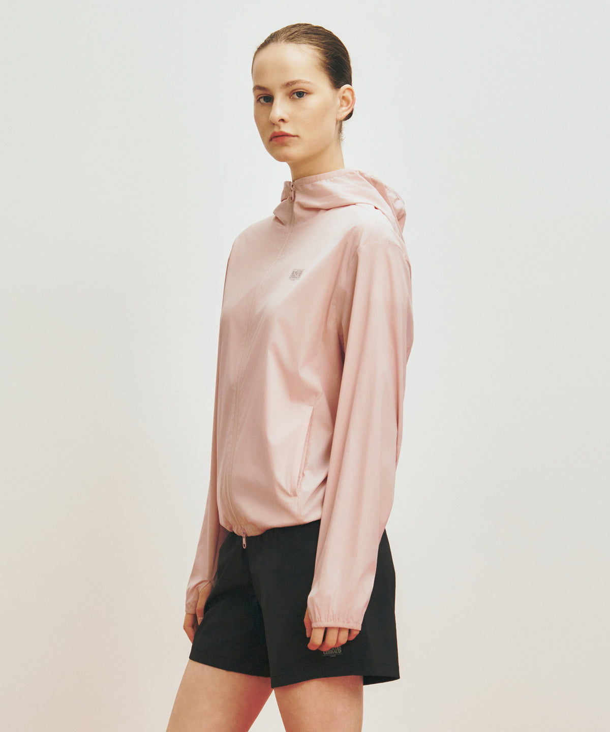 MARITHE SPORT HOODIE WINDBREAKER pink