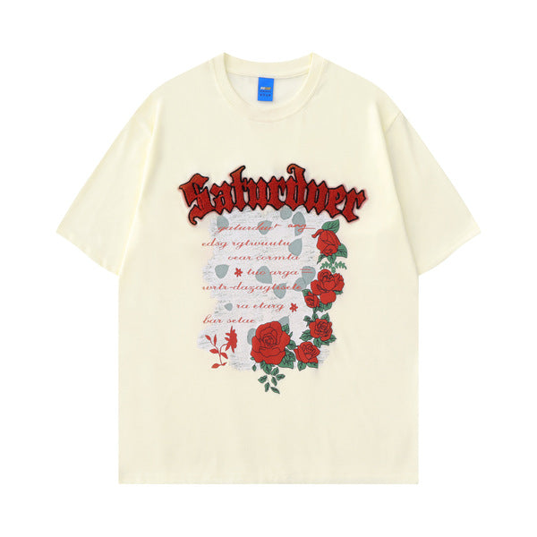 Gababa Unisex Rose Vine Design Short-Sleeve T-shirt G77008