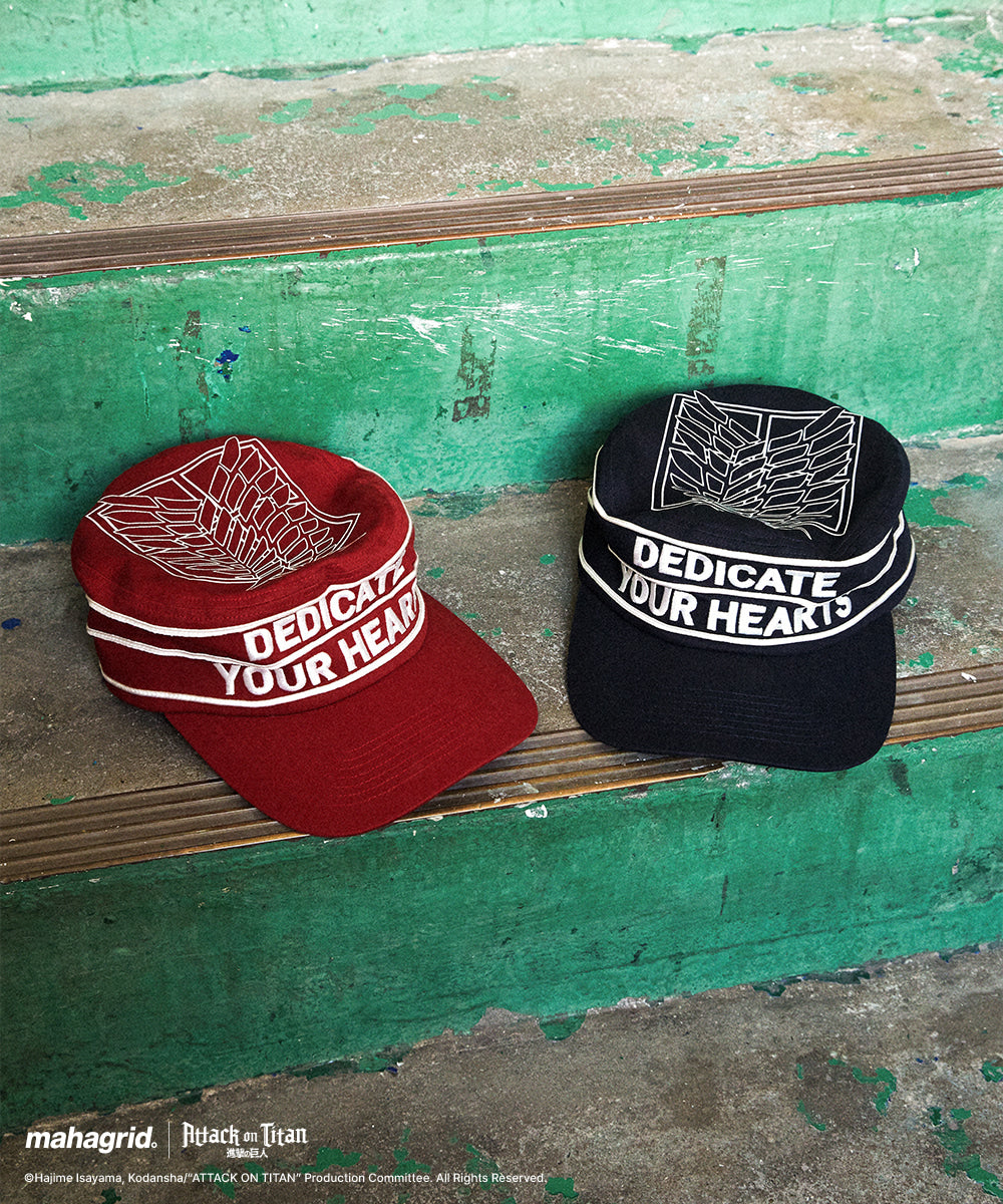 MAHAGRID [Attack on Titan] SURVEY CORP PILLBOX CAP[RED]