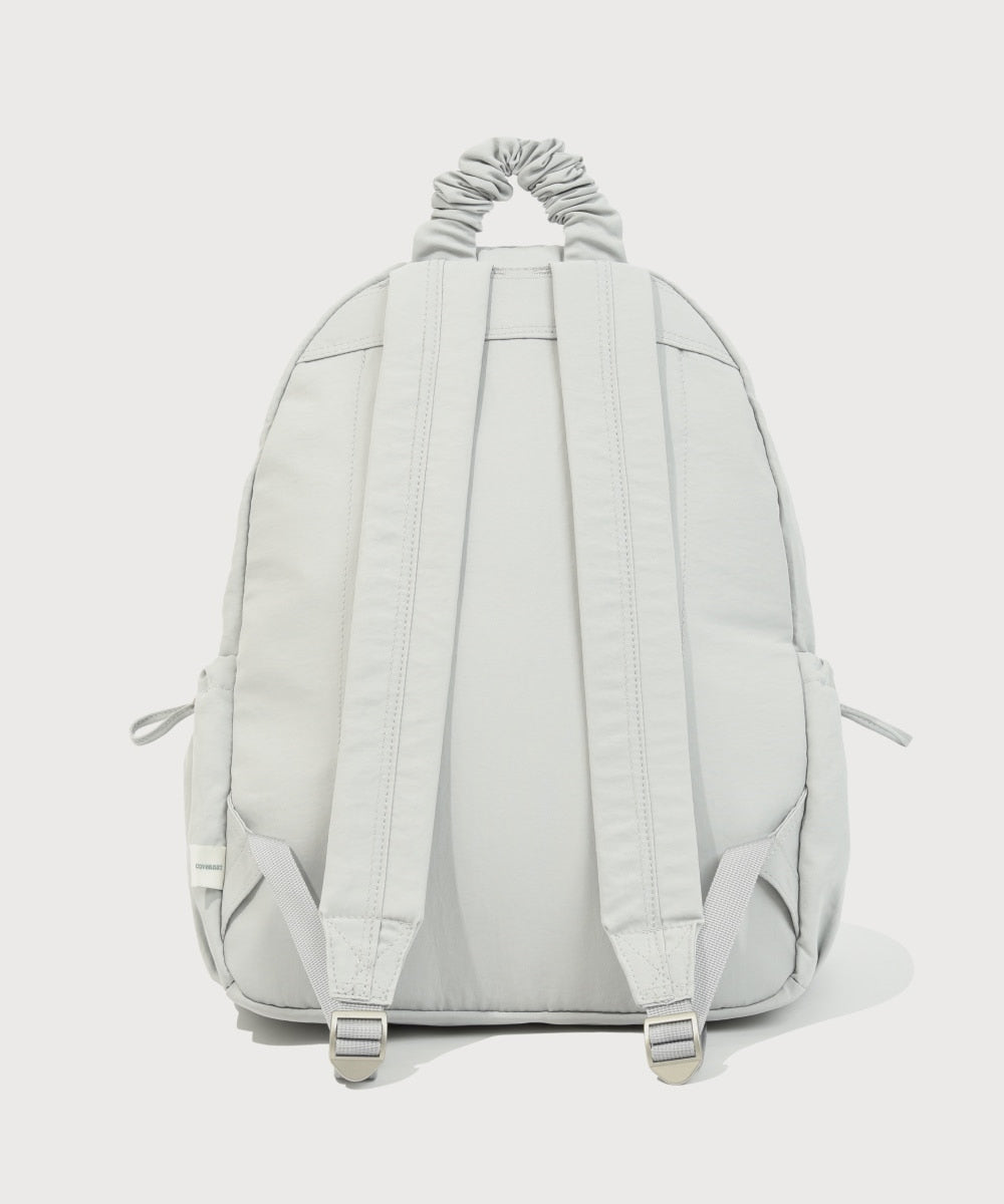 Covernat 26SS Women's Clover Heart Shirring Nylon Backpack Blue