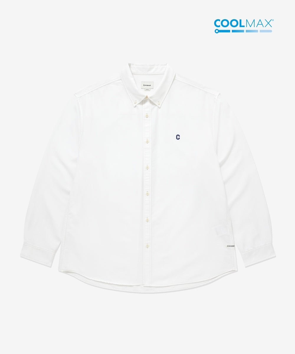 Covernat [Subin Worn] Coolmax® C Logo Oxford Shirt Off White