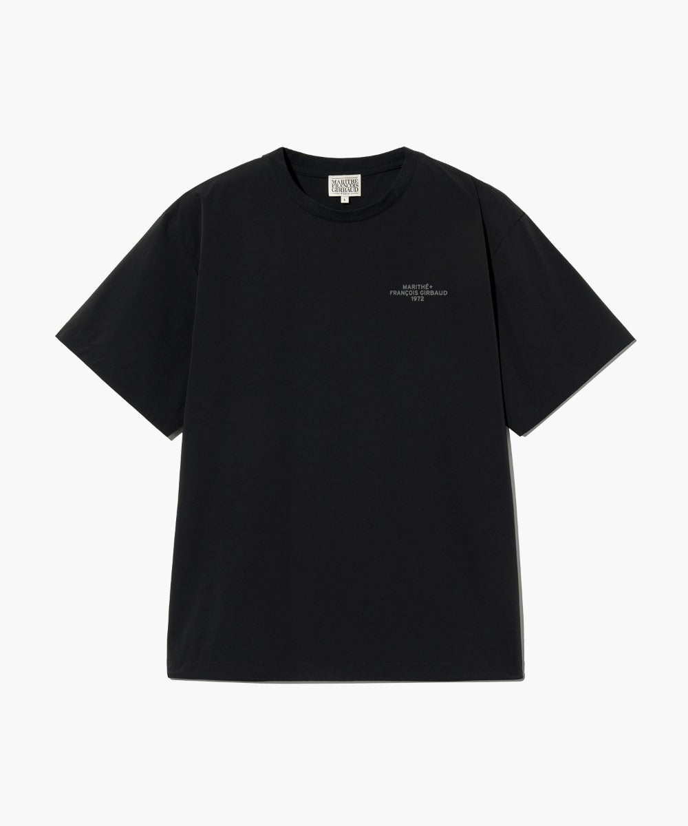 MARITHE MOUVEMENT WOVEN SEMI-OVERSIZED TEE black