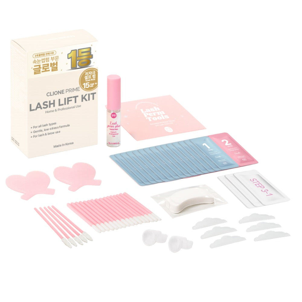 Clione Prime Pro Self Eyelash Perm Kit Full Set (15 uses)