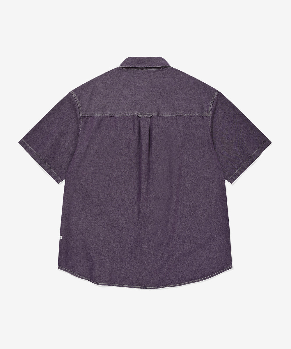 Covernat C Logo Denim Half Shirt Purple