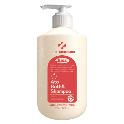 WBSKIN Paul Madison Kids Atopy Bath & Shampoo Baby Powder Scent 1 Piece: 1077ml Baby Body Wash/Kids Shampoo