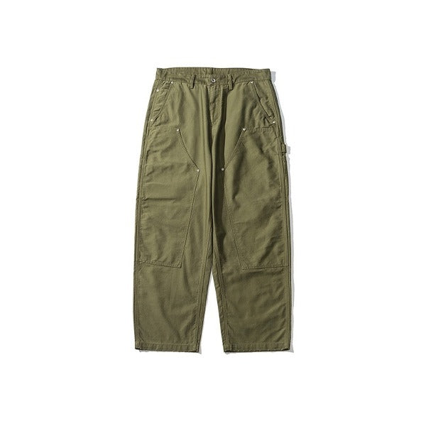 Gababa Unisex straight-leg pants with pocket details G77632 (Plus size S~2XL)