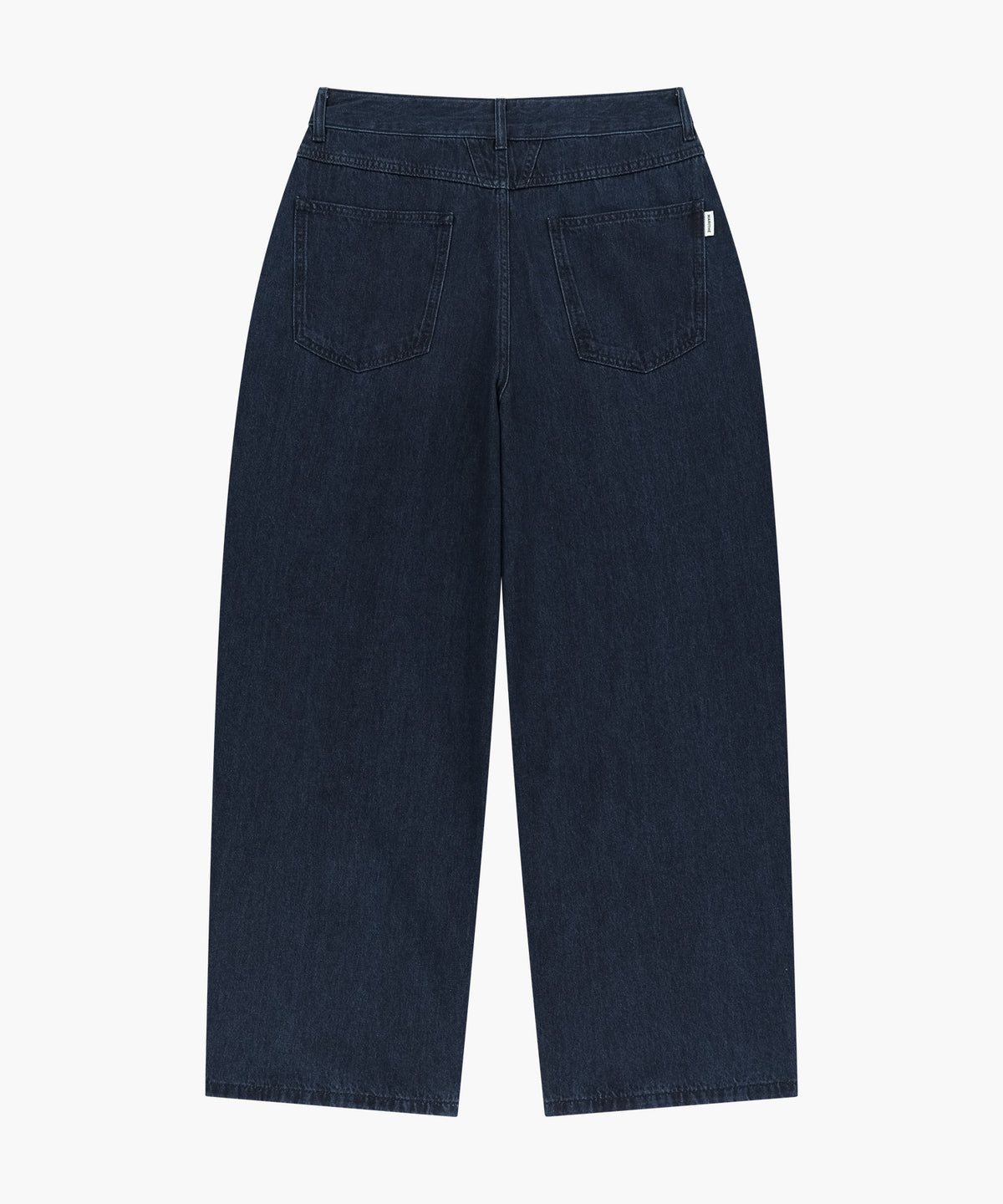 MARITHE M WIDE FIT TUCK DENIM PANTS indigo