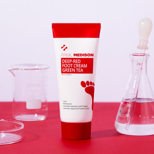 WBSKIN Paul Madison Deep Red Foot Cream Green Tea Fragrance 100ml (strong moisturizing moisture coating, odor care, dead skin cells)