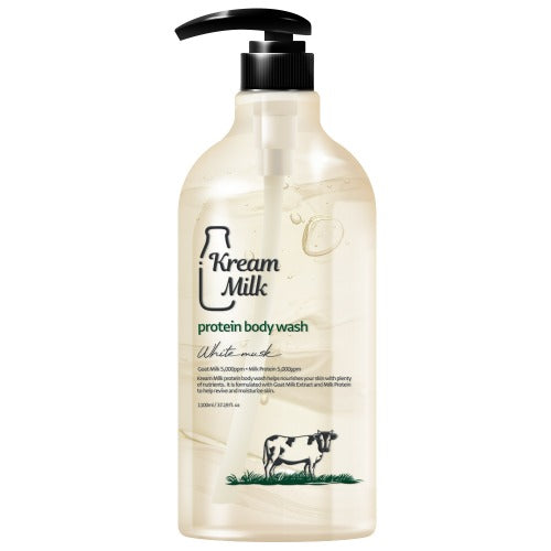 WBSKIN Cream Milk Protein Body Wash White Musk Fragrance