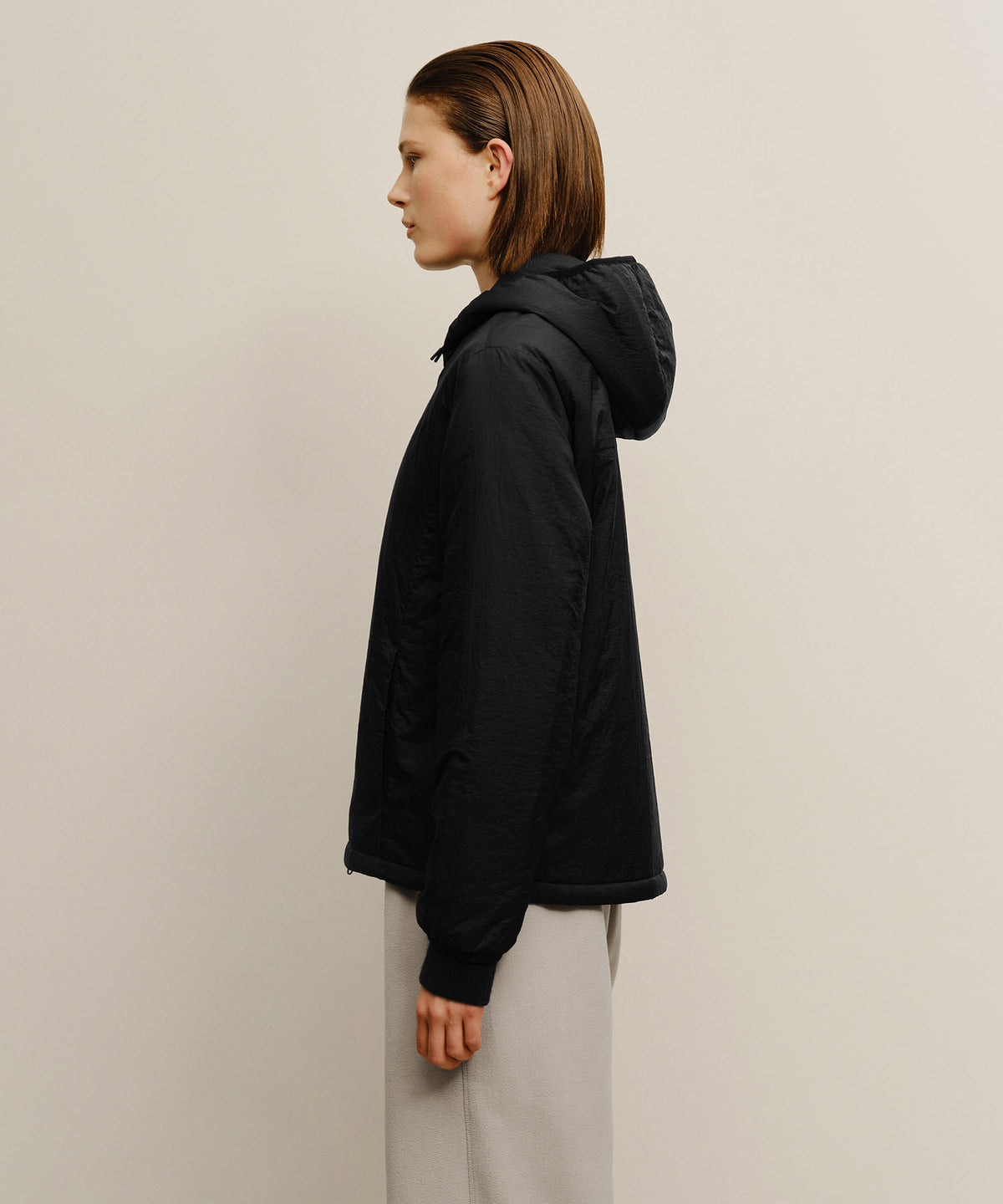 MARITHE SPORT HOODED PADDED JACKET black