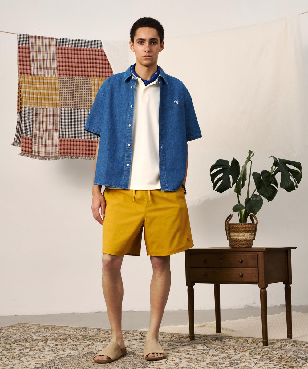 Covernat C Logo Swim Shorts Mustard