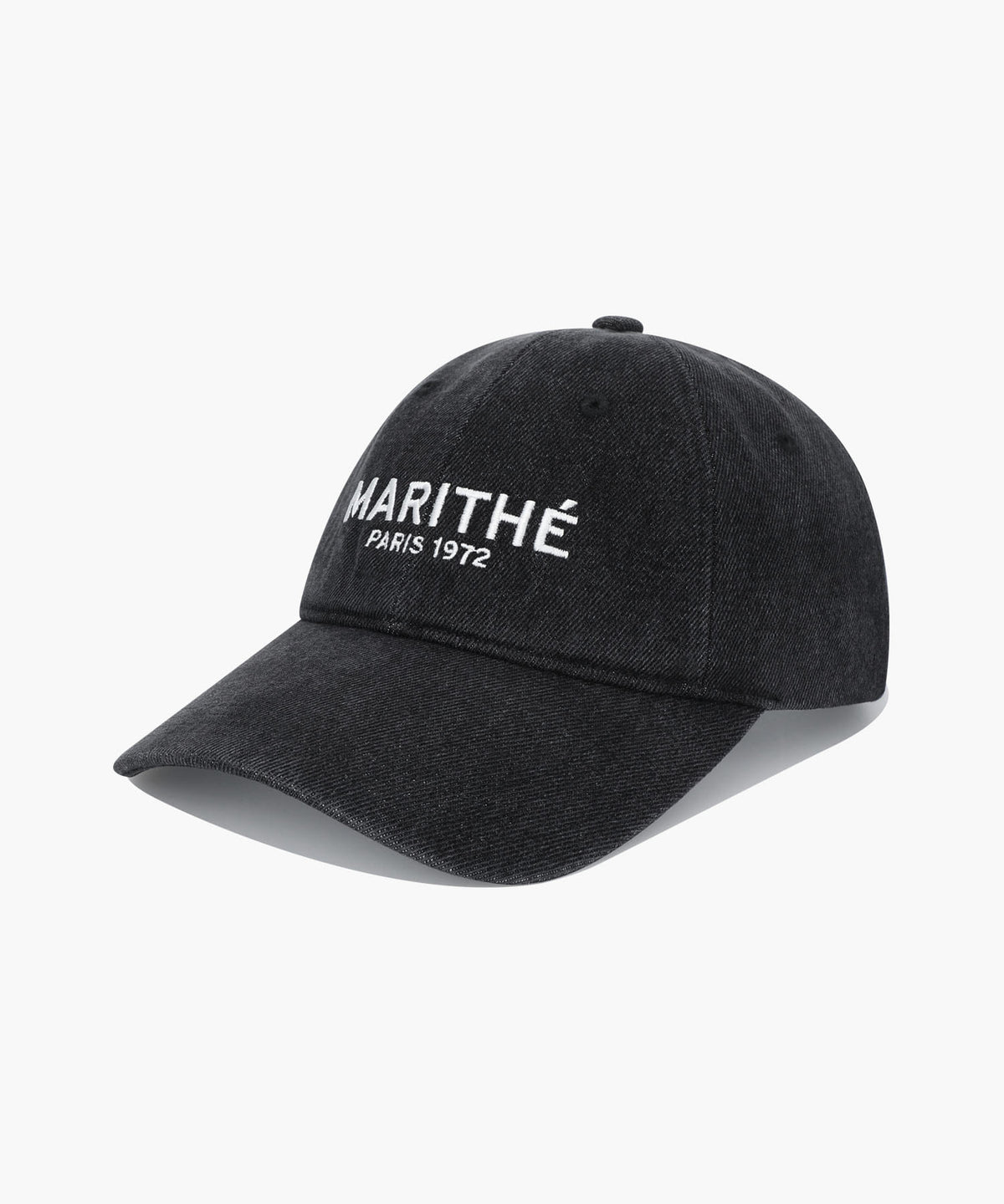 MARITHE DENIM WASHING REGULAR LOGO BALL CAP black