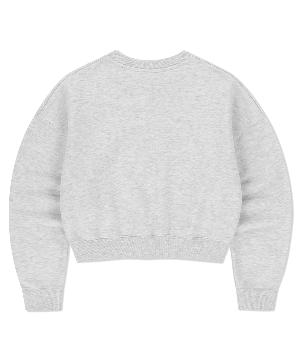 MAHAGRID CLUB PARADISE CROP SWEATSHIRT [LIGHT GREY]