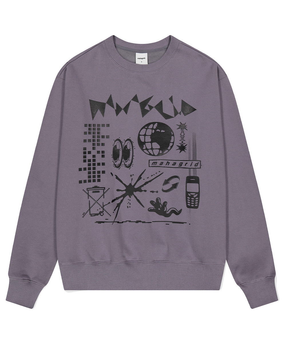 MAHAGRID NETWORK SPARK SWEATSHIRT [PURPLE]
