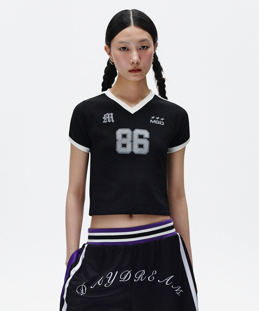 MAHAGRID FOOTBALL RINGER TEE [BLACK]