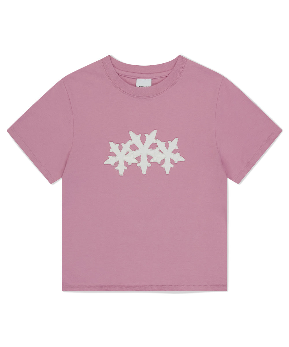 MAHAGRID CUT OFF CROSS STAR TEE [PINK]