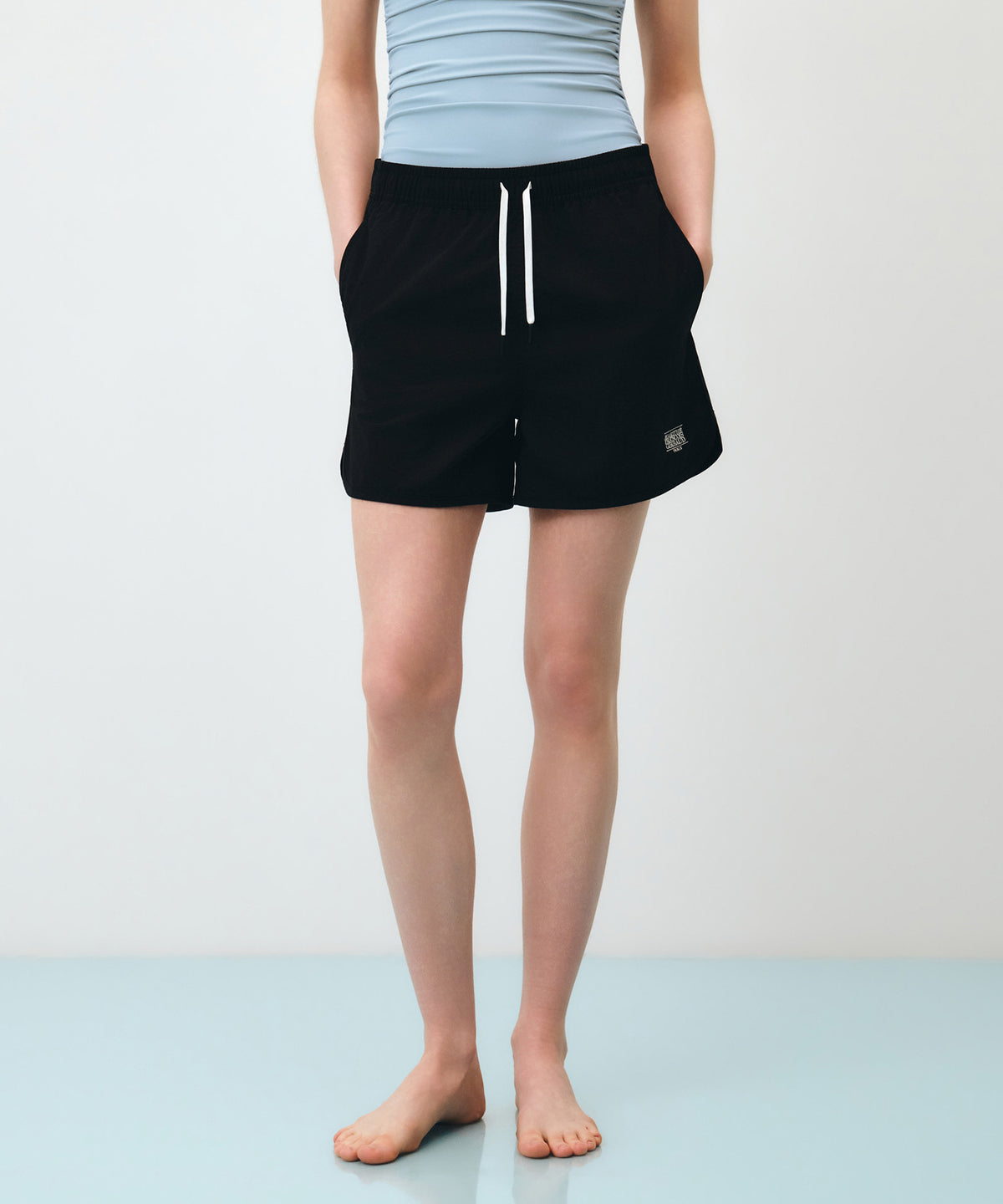 MARITHE SPORT W NYLON SHORTS black