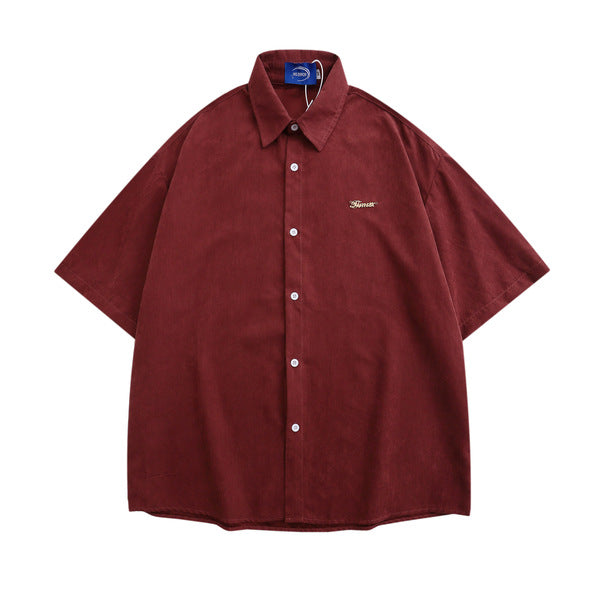 Gababa Unisex Effortless-Ch Collar Short-Sleeve Shirt G77136 (Plus Size M~XL)
