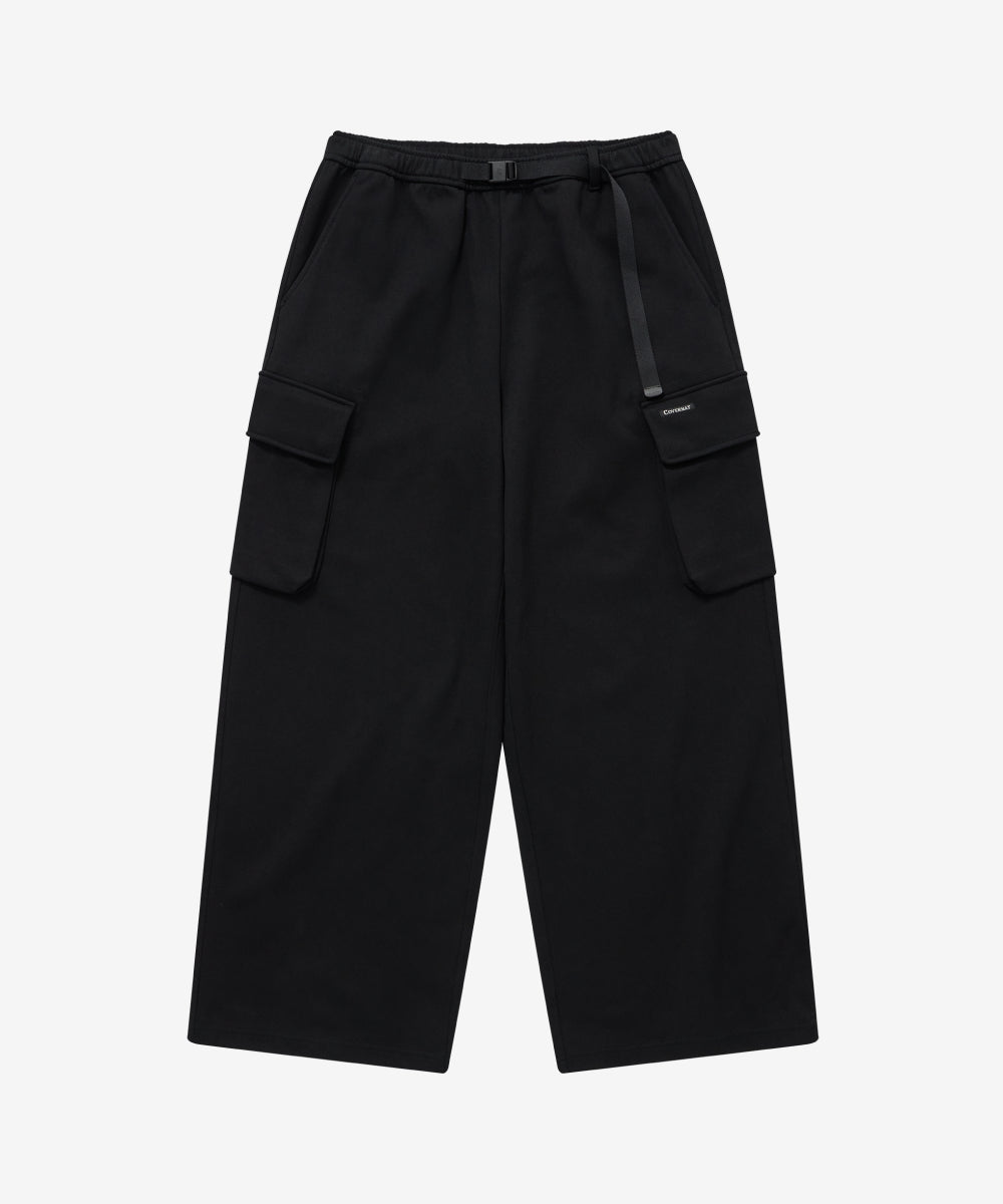 Covernat Wide Cargo Sweatpants Black