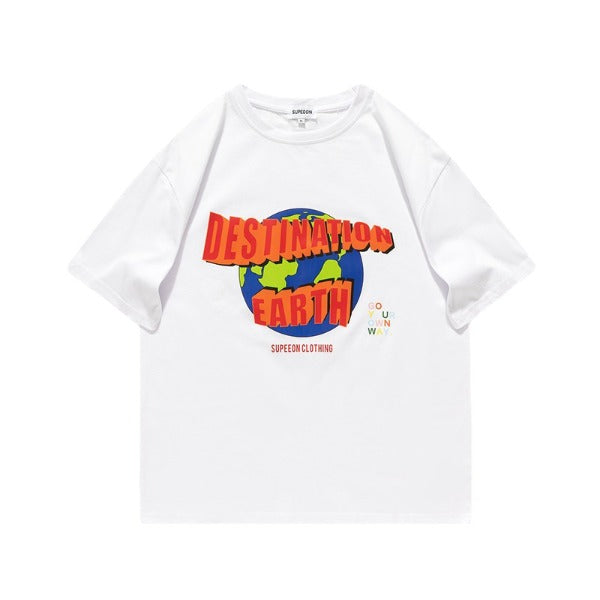 Gababa Unisex Earth Short Sleeve T-shirt G74782