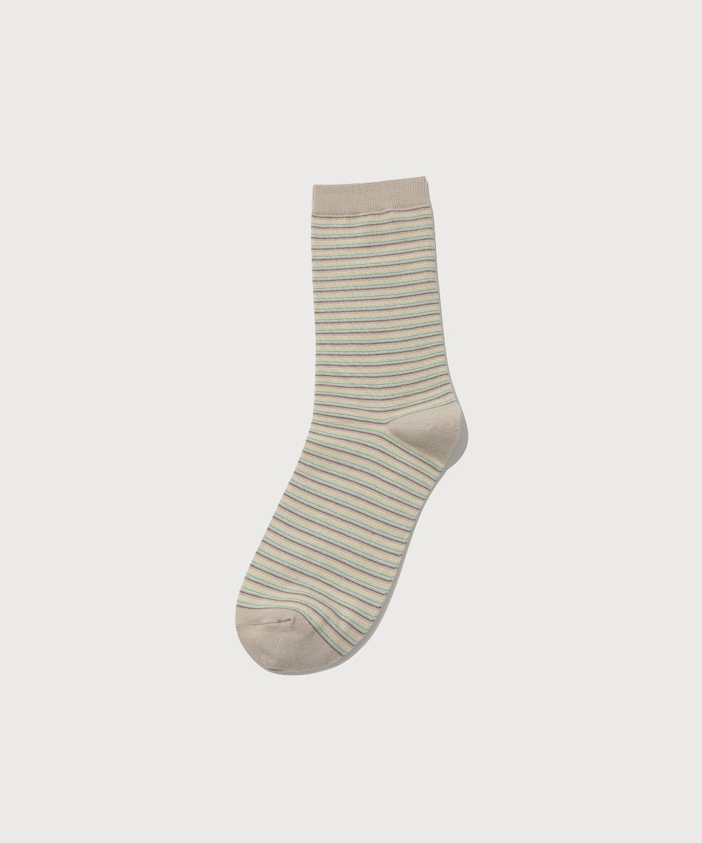 Covernat Stripe Socks Beige