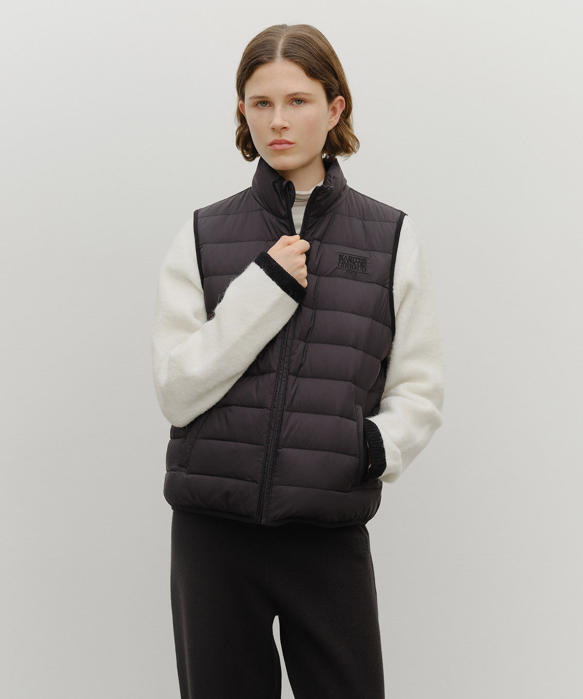MARITHE CLASSIC LOGO LIGHT DOWN VEST black