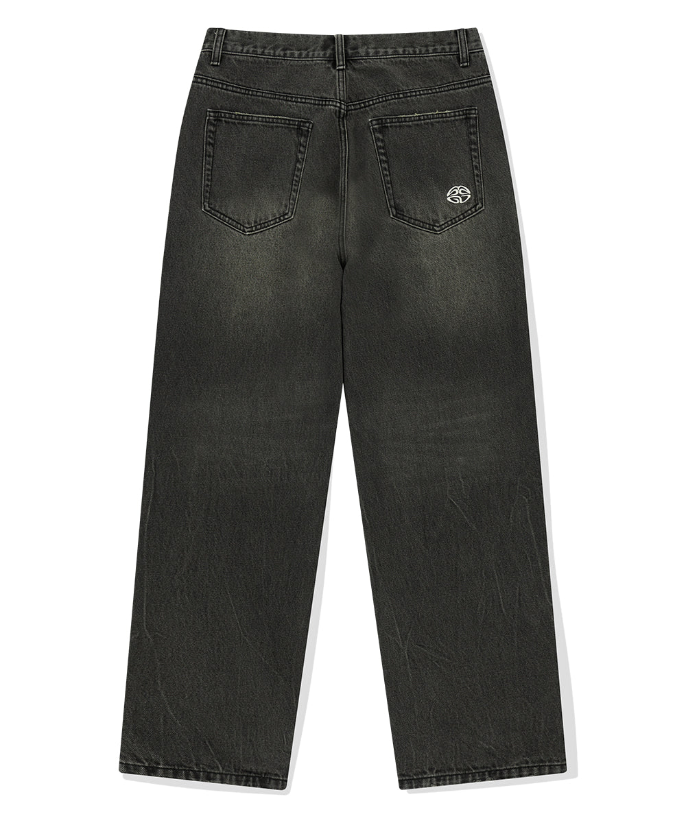 MAHAGRID MUD WASHED DENIM PANANT [BLACK]