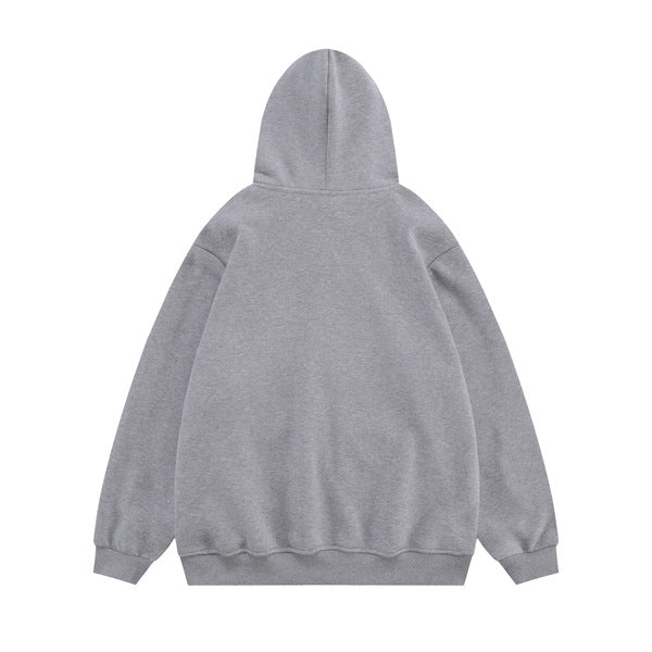 Gababa [Order Frenzy] Unisex Clean Silver Lettering Hoodie G77305
