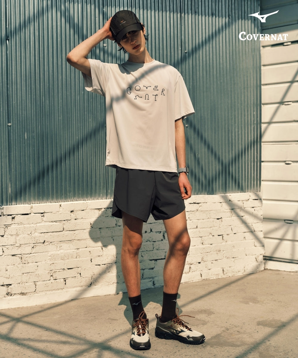 Covernat COVERnot X Mizuno Running Shorts Charcoal