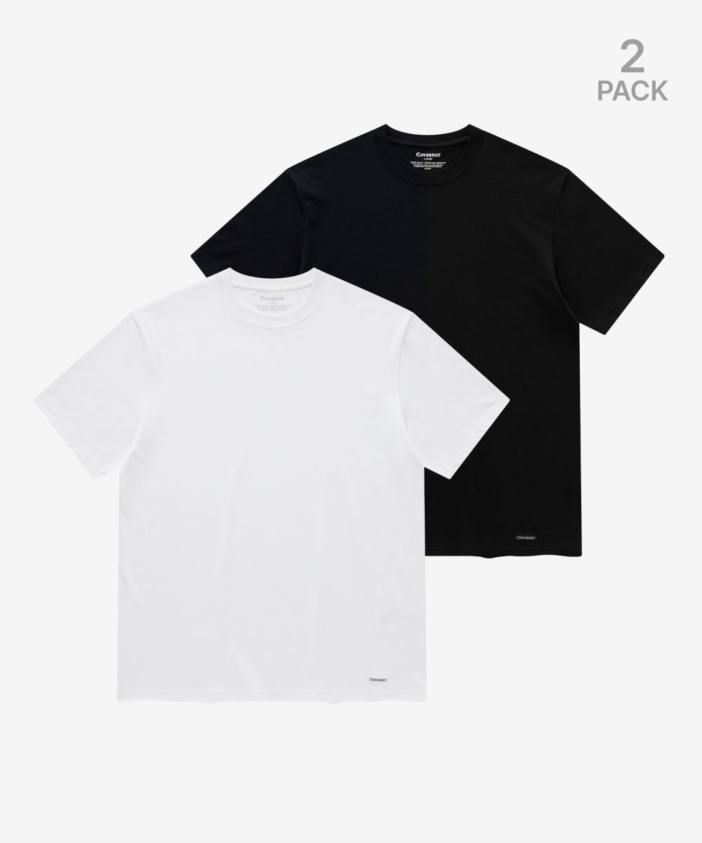 Covernat Layered 2PACK T-shirt Black/White