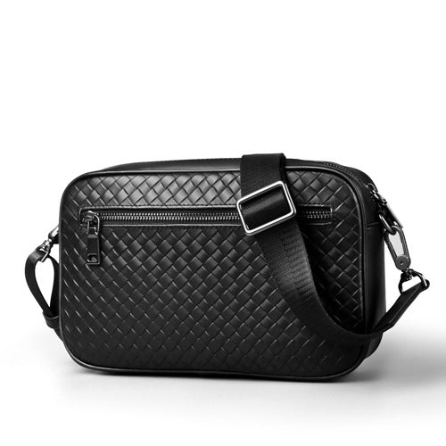Bagstay P2062 PADIO Natural Leather Quilted Men's Crossbody Bag Modern Simple Daily Bag