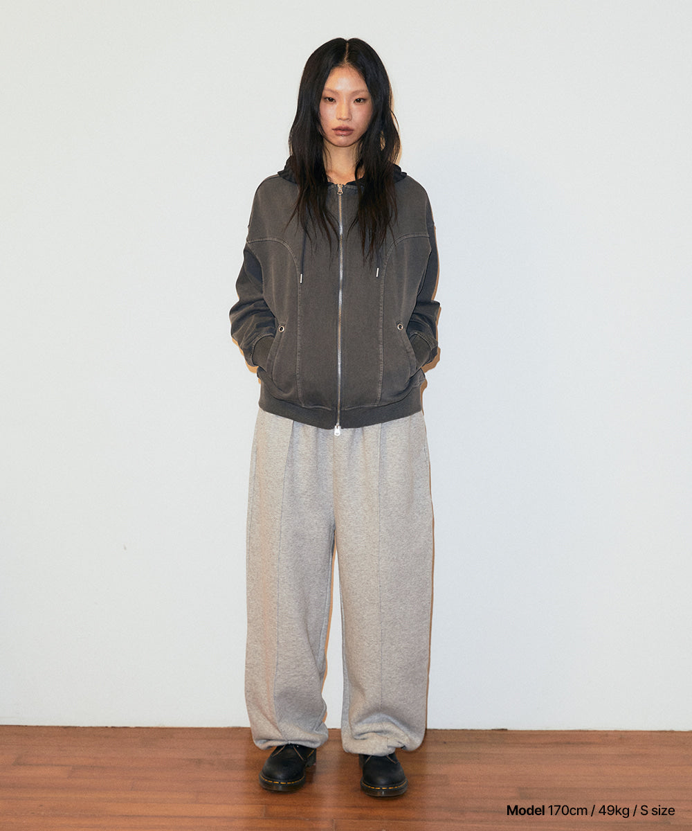 MAHAGRID STRIPE POCKET SWEAT PANT [GREY]