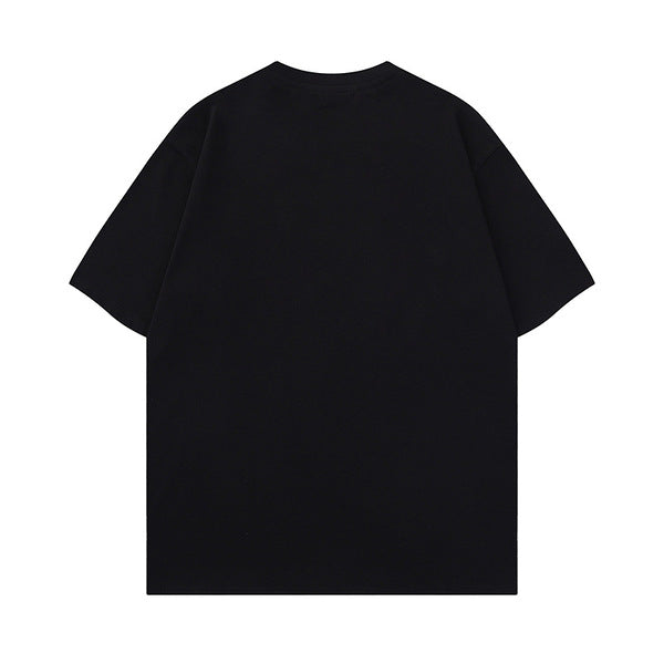 Gababa Unisex Denim Style Two Big Star Oversized Short-Sleeve T-Shirt G77055 (Plus Size S~XL)