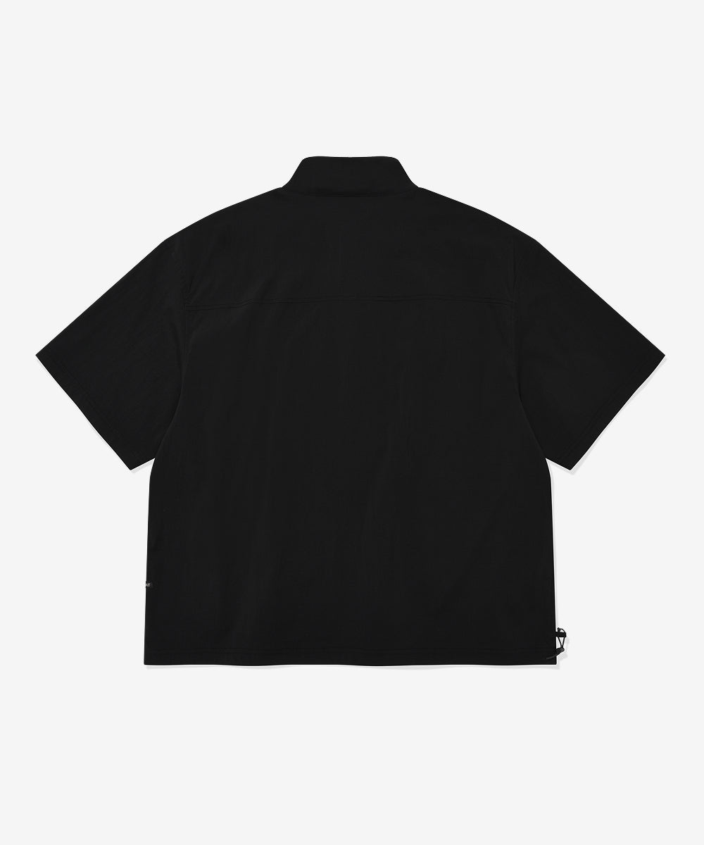 Covernat Nylon Half-Zip T-Shirt Black