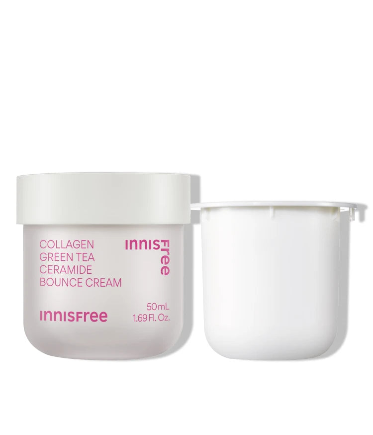 Innisfree Collagen Green Tea Ceramide Elasticity Barrier Cream 50mL + Refill 50mL