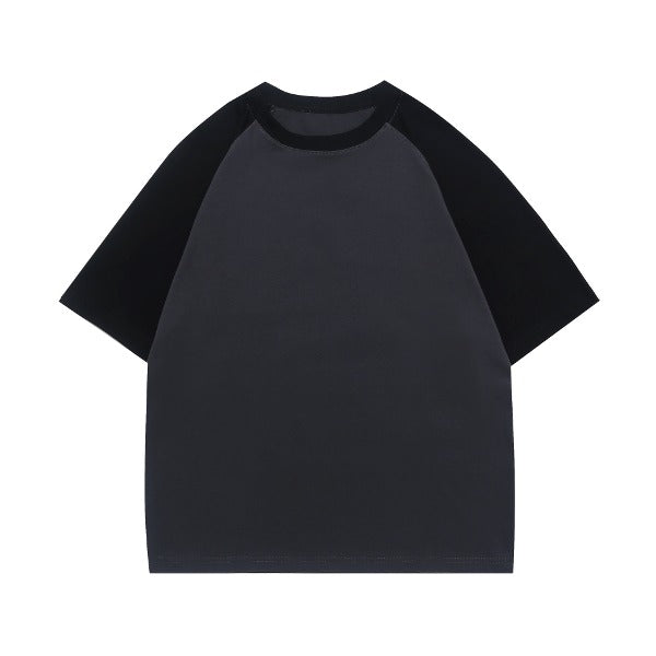 Gababa Unisex Basic Raglan Round Neck Oversized Short-Sleeve T-shirt G76793 (Big Size S~XL)