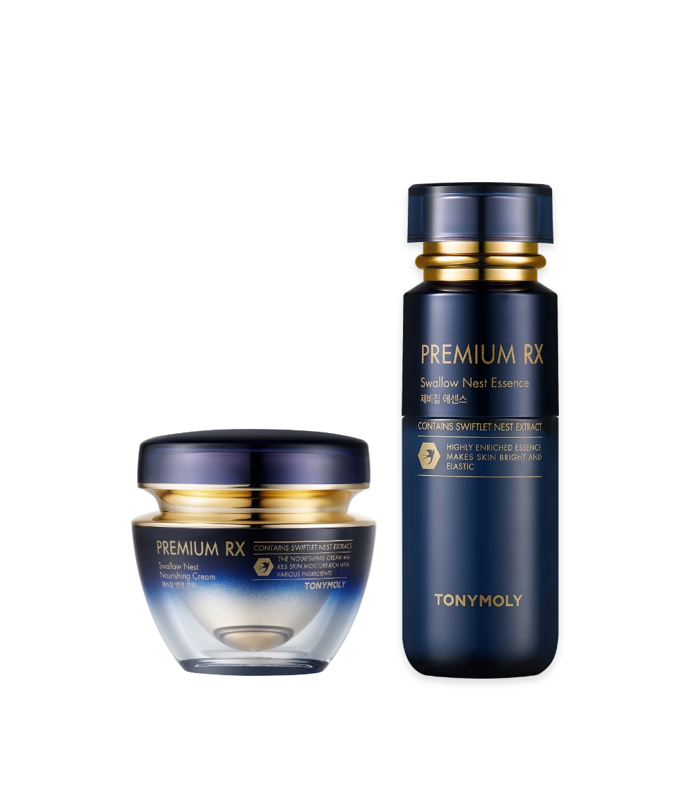 TONY MOLY [Official Exclusive] Premium RX Bird's Nest Essence + Nourishing Cream Set