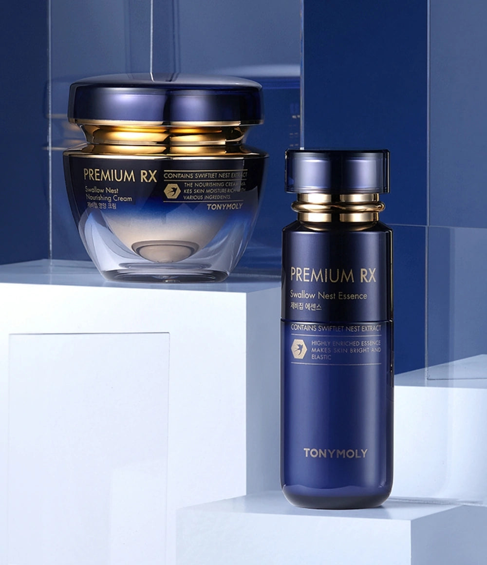 TONY MOLY [Official Exclusive] Premium RX Bird's Nest Essence + Nourishing Cream Set