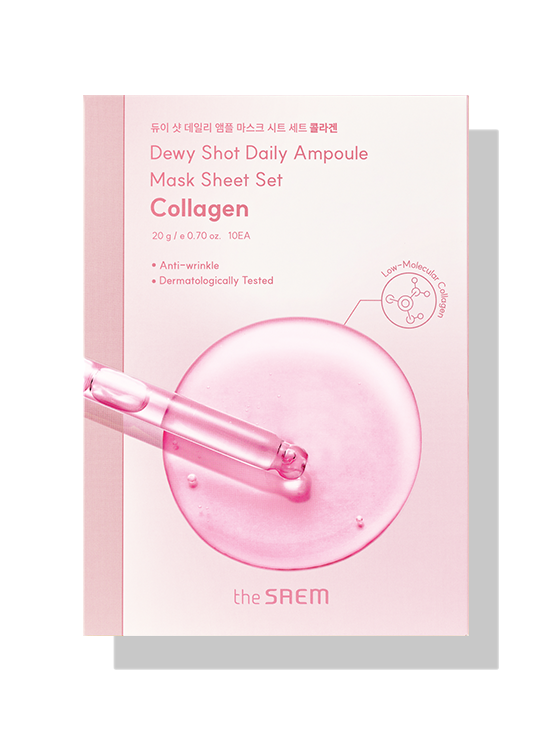 The Saem Dewy Shot Daily Ampoule Mask Sheet Collagen(10ea)