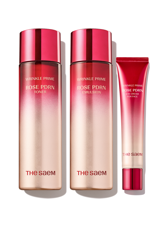 The Saem Wrinkle Prime Rose PDRN Skin Care 2 Set