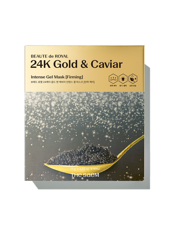 The Saem Beaute de Royal 24K Gold & Caviar Intense Gel Mask(10ea)